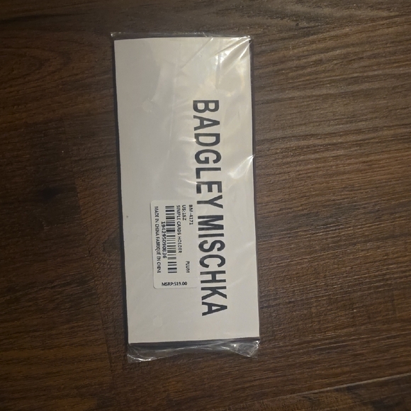 NWT Badgley Mischka Wine Card Holder with Gold Detail - Picture 3 of 3